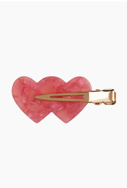 2-PACK HEART-DETAIL HAIR CLIPS