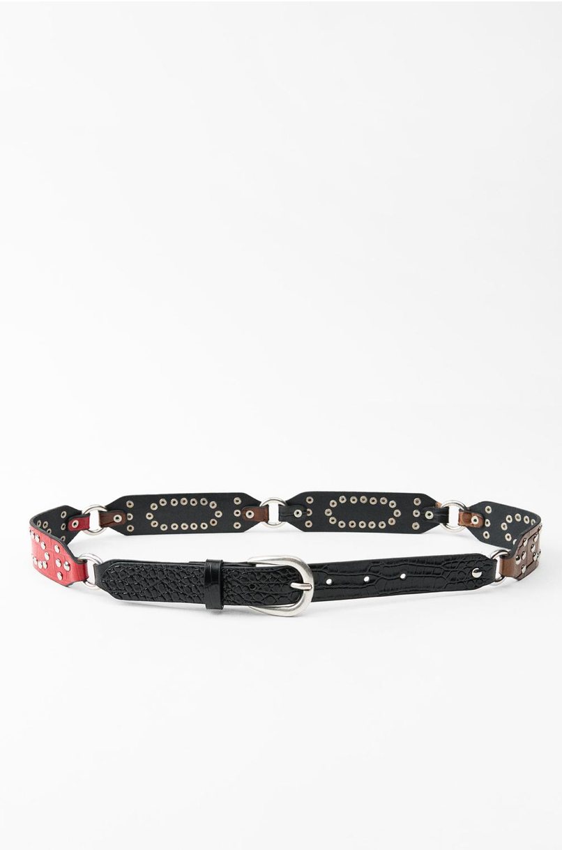 MULTICOLOURED STUDDED BELT