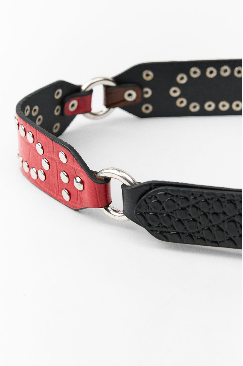 MULTICOLOURED STUDDED BELT