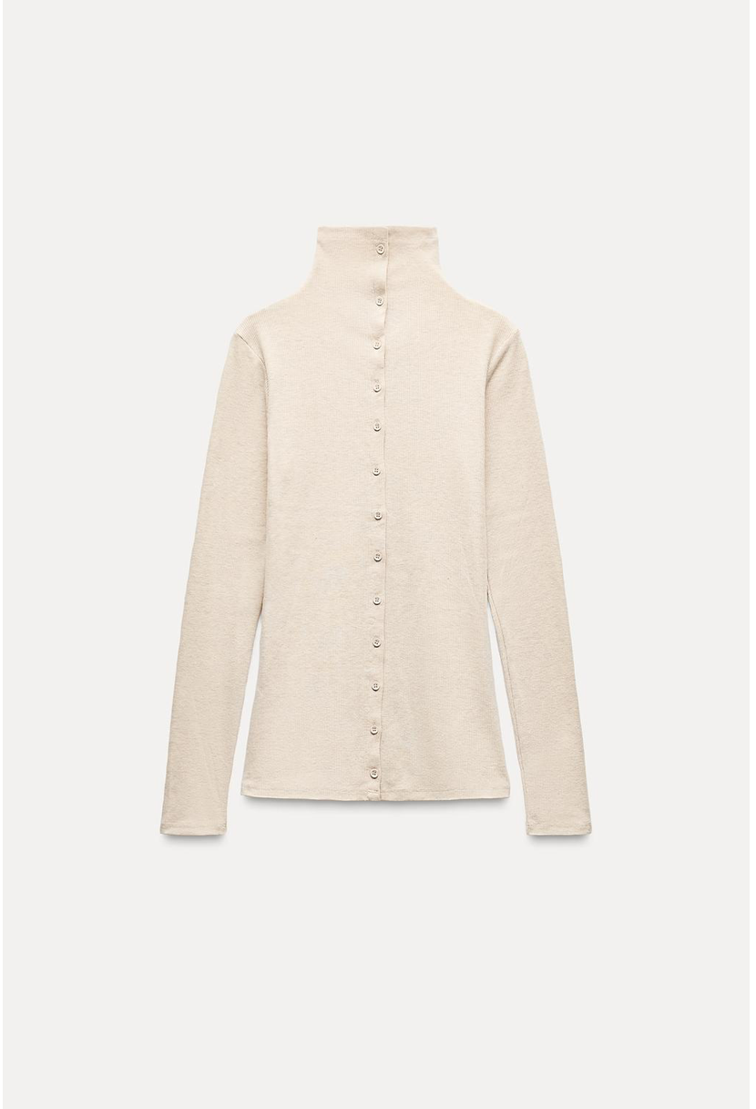 RIBBED BUTTON JACKET