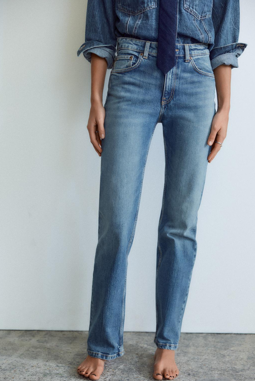 TRF STRAIGHT HIGH-WAIST JEANS