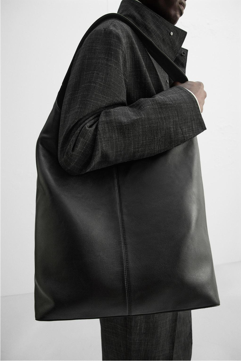 LEATHER SHOPPER BAG