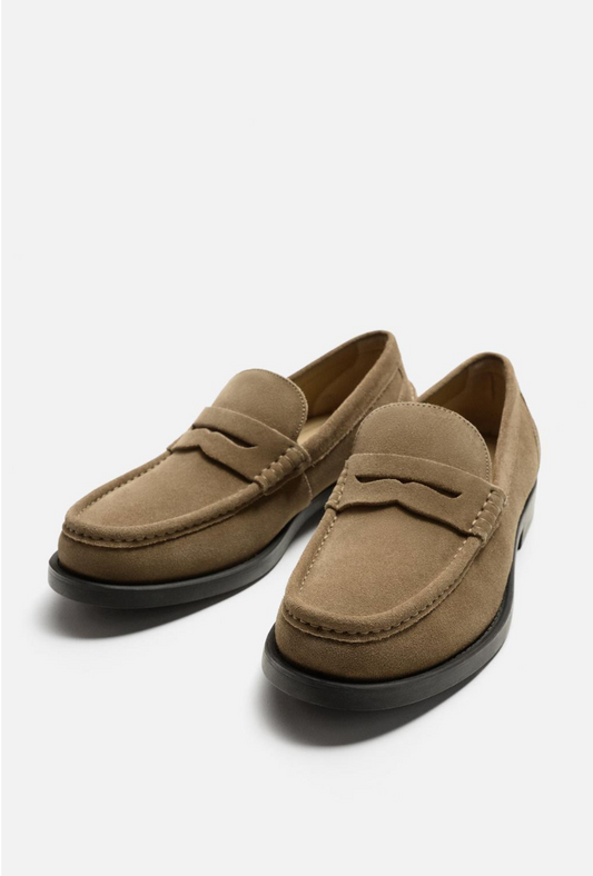 LEATHER PENNY STRAP LOAFERS