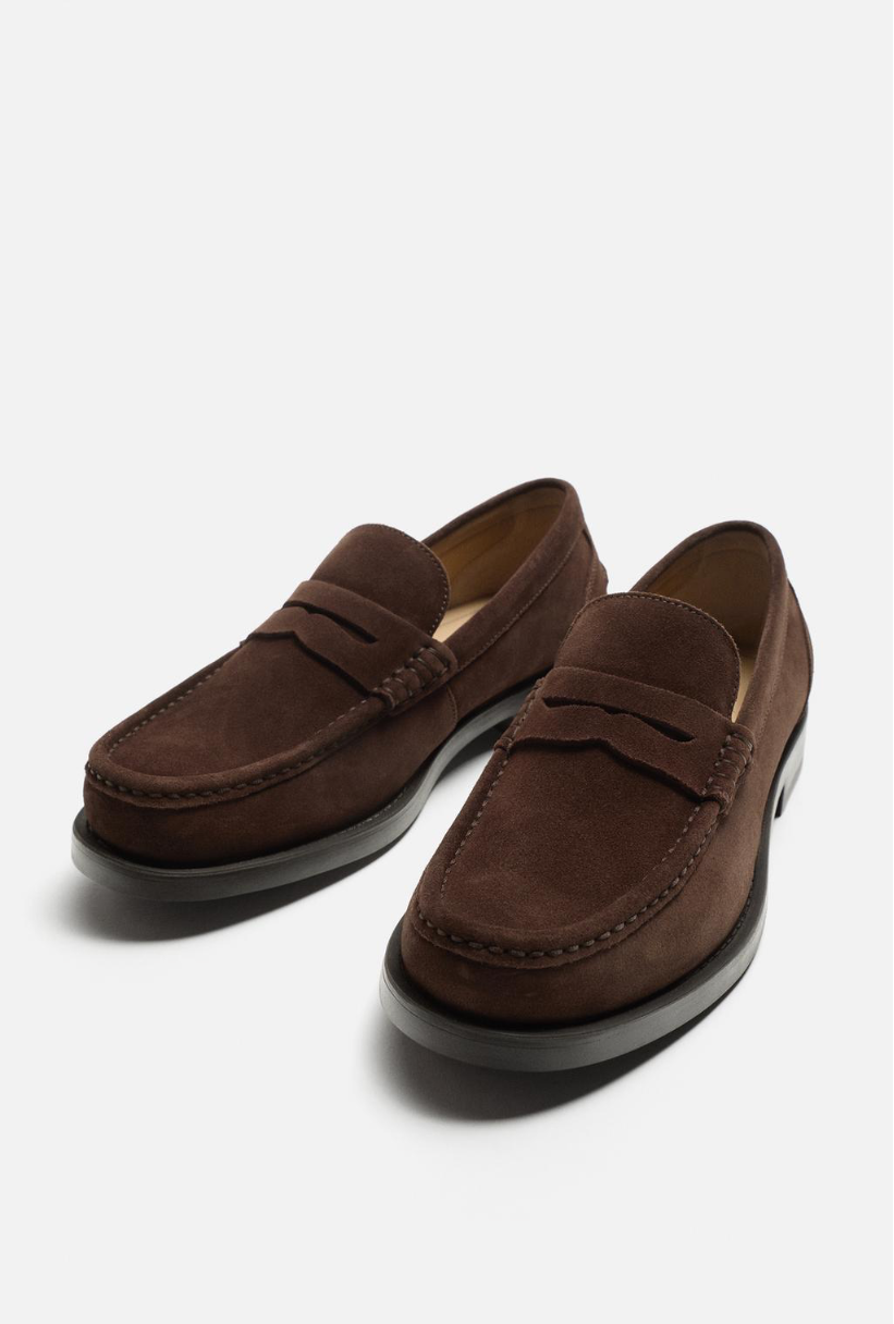 LEATHER PENNY STRAP LOAFERS