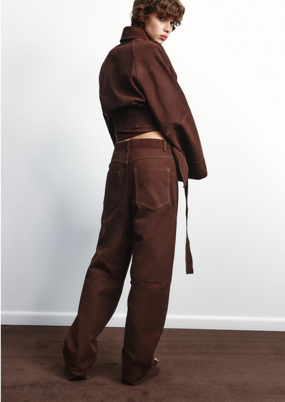 SUEDE LEATHER TROUSERS