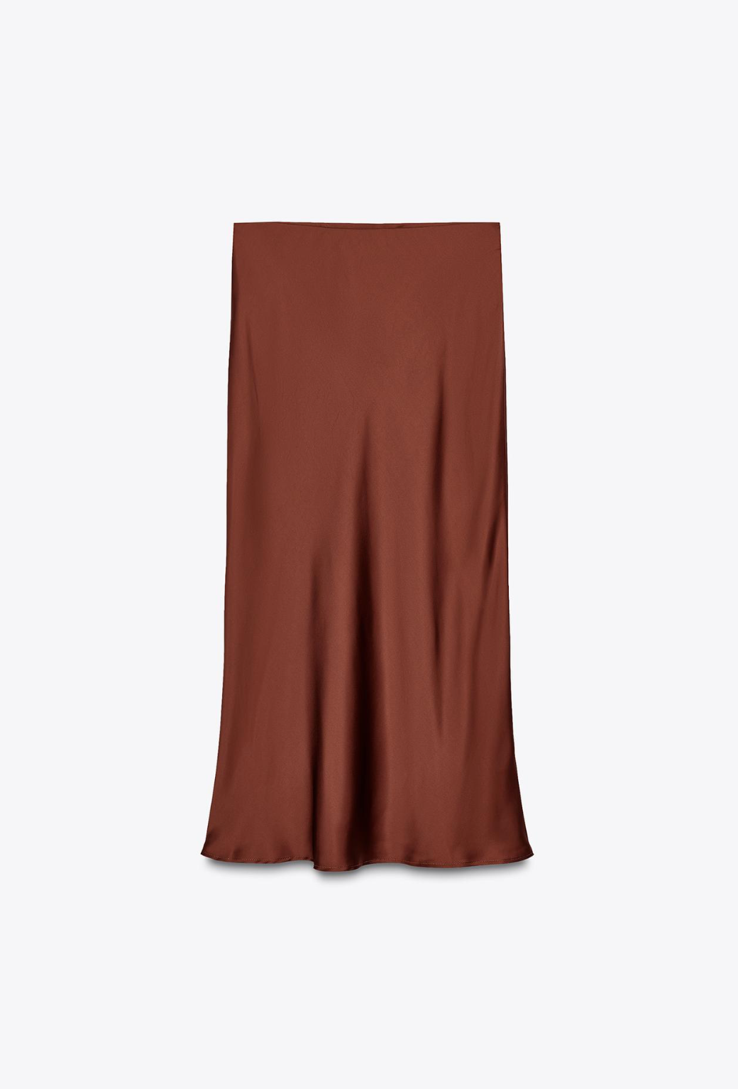 SATIN MIDI SKIRT