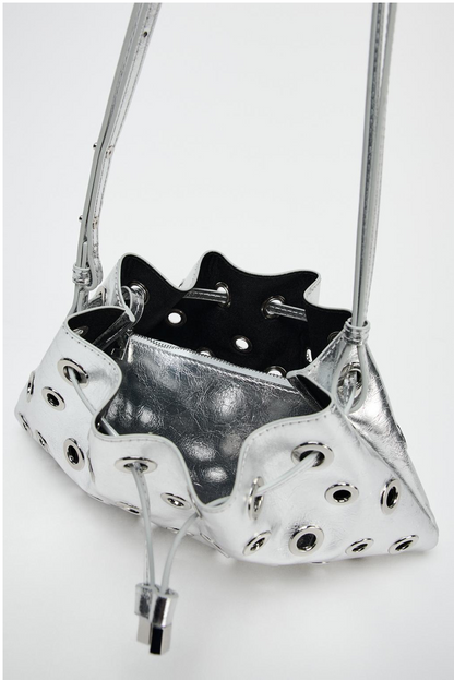 MINI EYELET BUCKET BAG