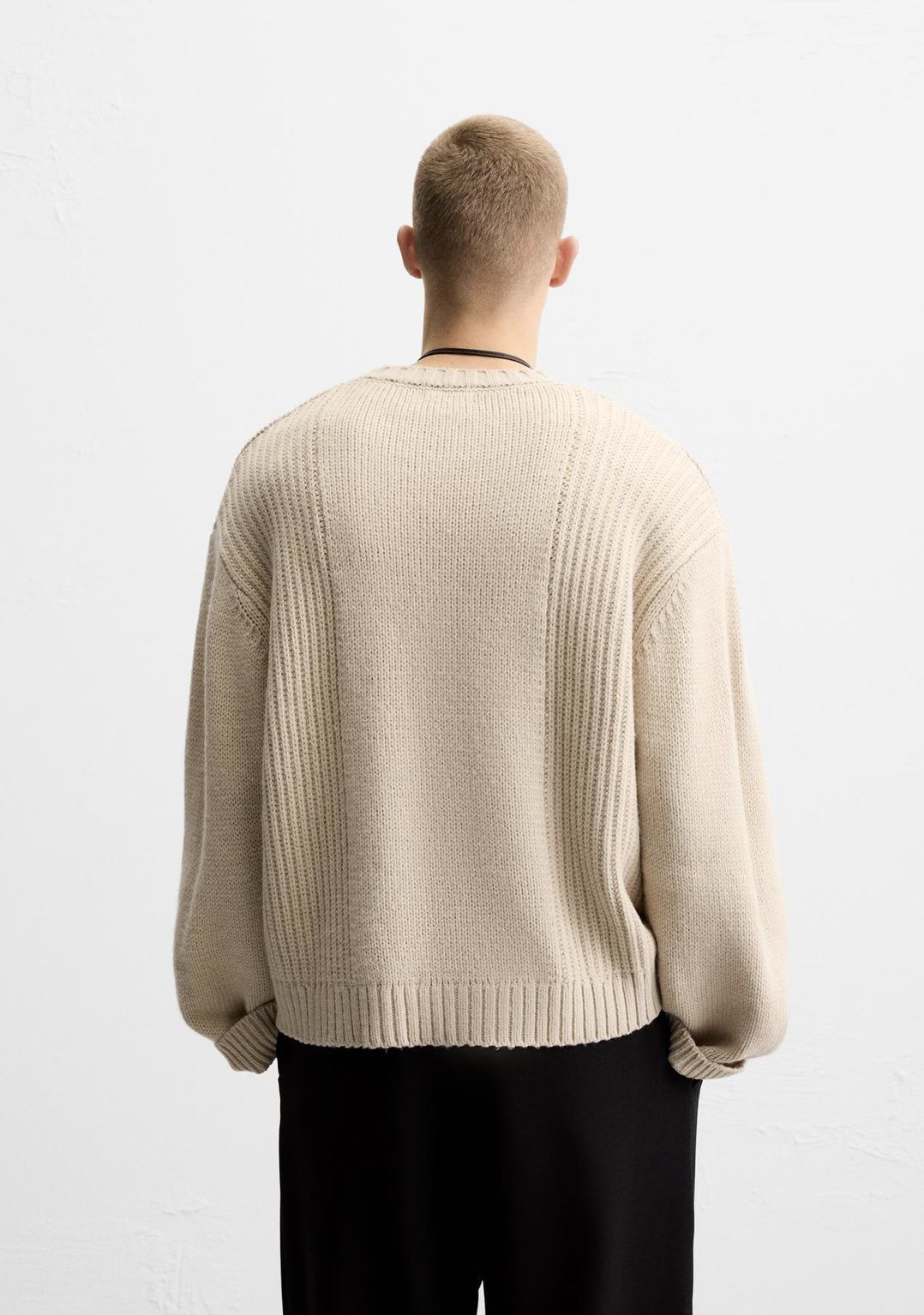 COMBINED TEXTURE SWEATER